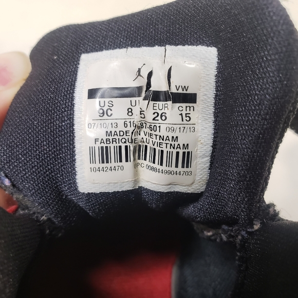 Air Jordan Prime Flight Red Black Sneakers Toddler 9C - Picture 8 of 11